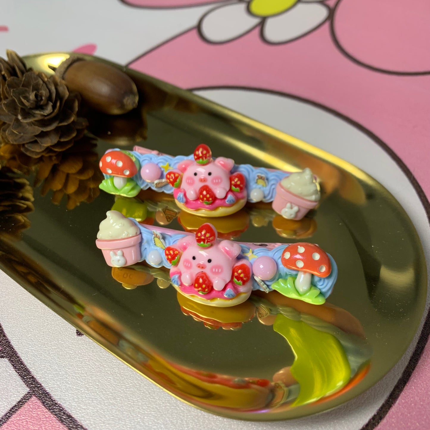 DIY Cute Decoden Hair Clips | Handmade Custom Cream Glue Hairclips